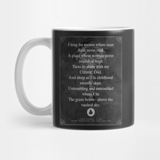 Above the Vaulted Sky Quote by Poet John Clare Mug
